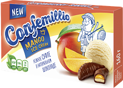 Sweets TM Confemillio with mango and ice cream flavors