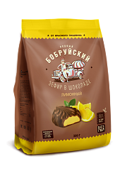 Zefir "In chocolate" with lemon flavour of TM Pervy Bobruyskiy