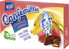 Sweets TM Confemillio with banana and strawberry flavors